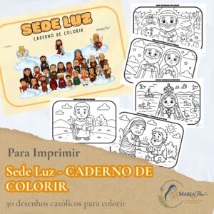 Caderno de Colorir Católico | 30 Desenhos de Santos em PDF