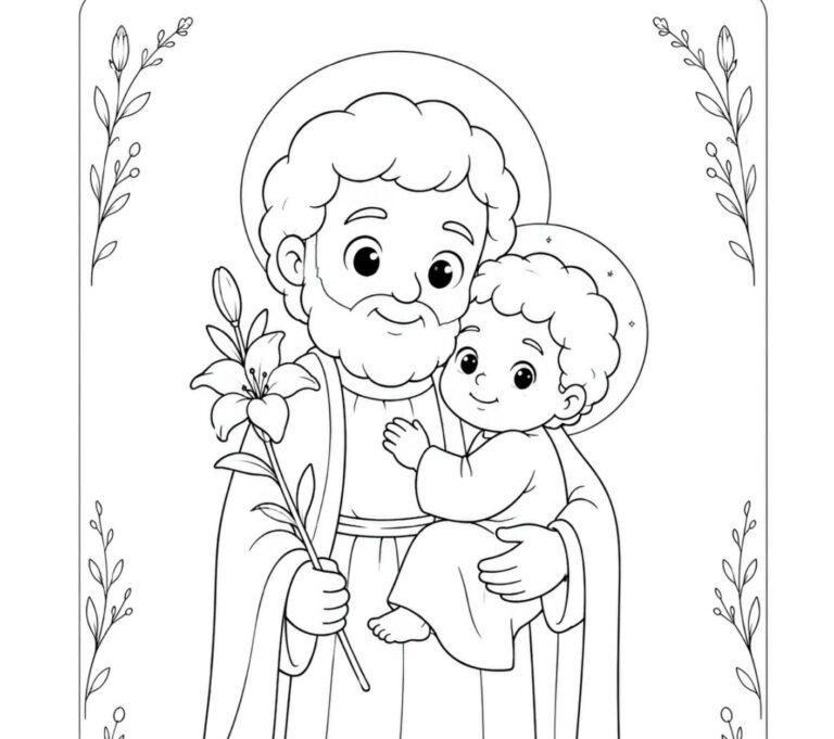 SÃO JOSE PARA COLORIR