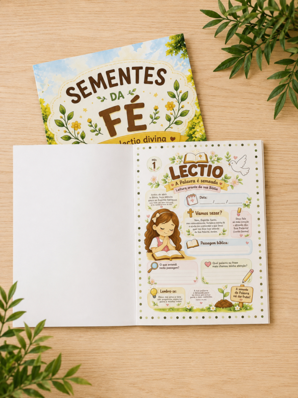 Lapbook Mês da Bíblia O Jardim da Palavra atividade católica infantil para imprimir