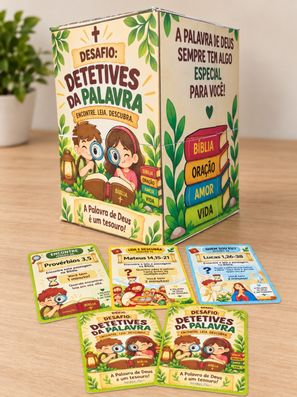 Jogo Bíblico para Catequese Infantil PDF | Detetives da Palavra – 30 Cartinhas